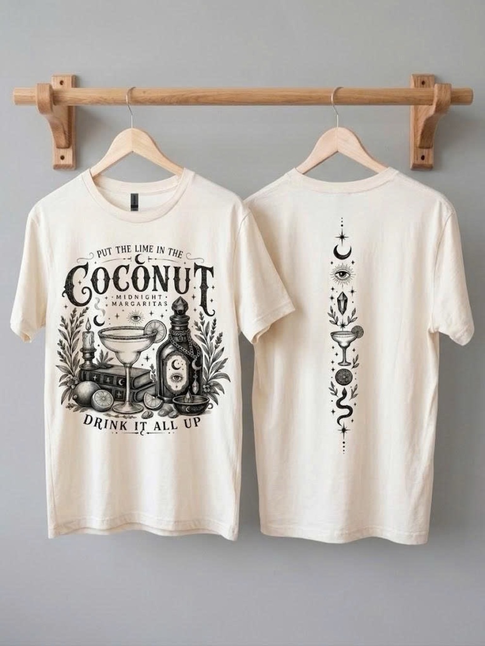 Coconut Midnight Margaritas Graphic Tee - Cream